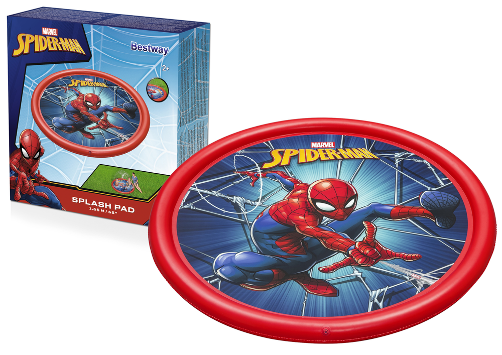 Inflatable Paddling Pool Mat With Fountain Spider-man 165 Cm Bestway 98792