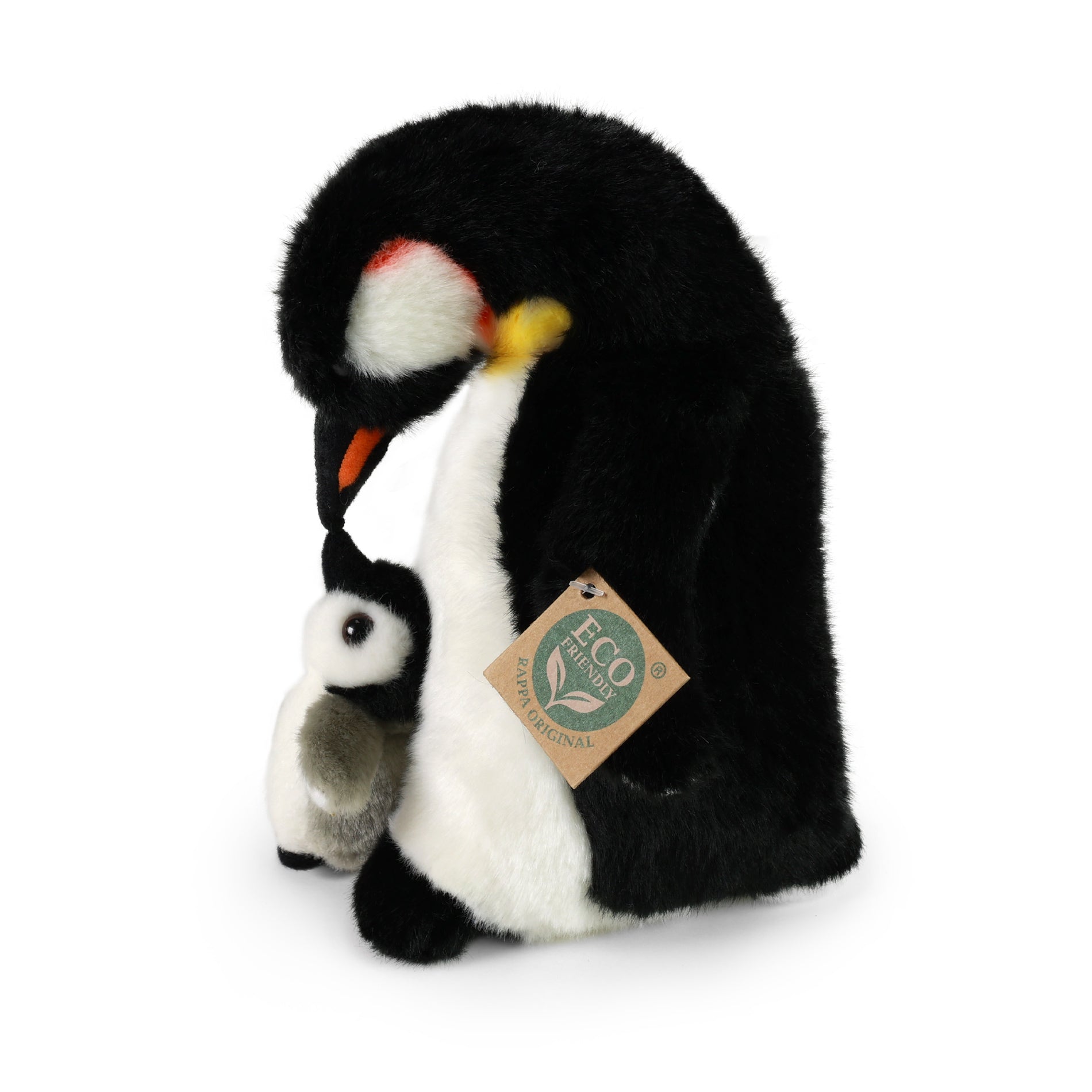 Pinguino Peluche Con Cucciolo 22 Cm Ecologico