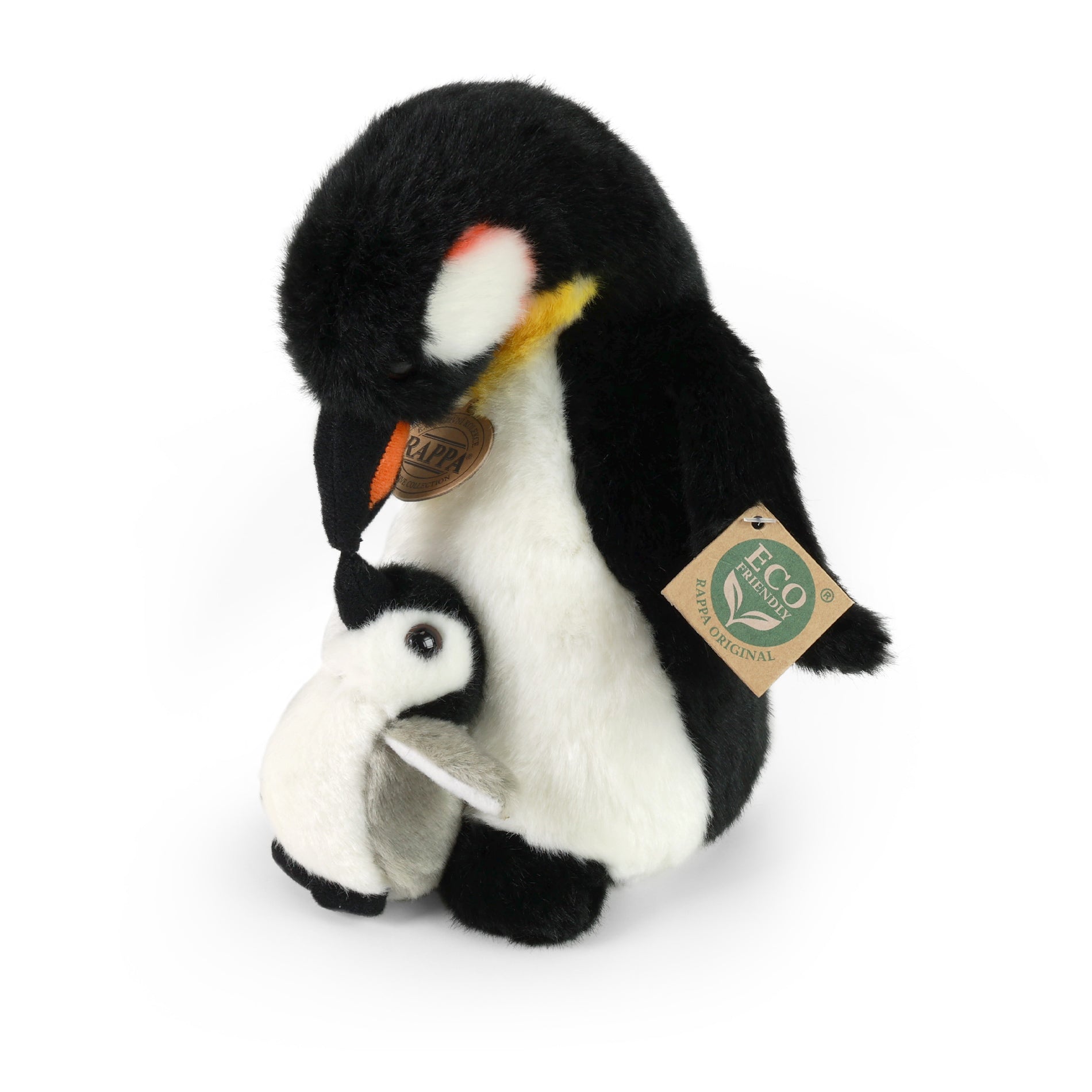 Pinguino Peluche Con Cucciolo 22 Cm Ecologico