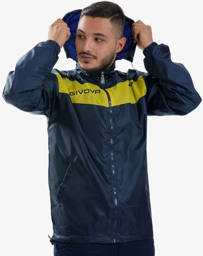 Geaca Sport Givova Rain Blue-giallo Blue