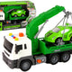 Car Transporter Roadside Assistance Tow Truck 1:16 Green Sound Lights
