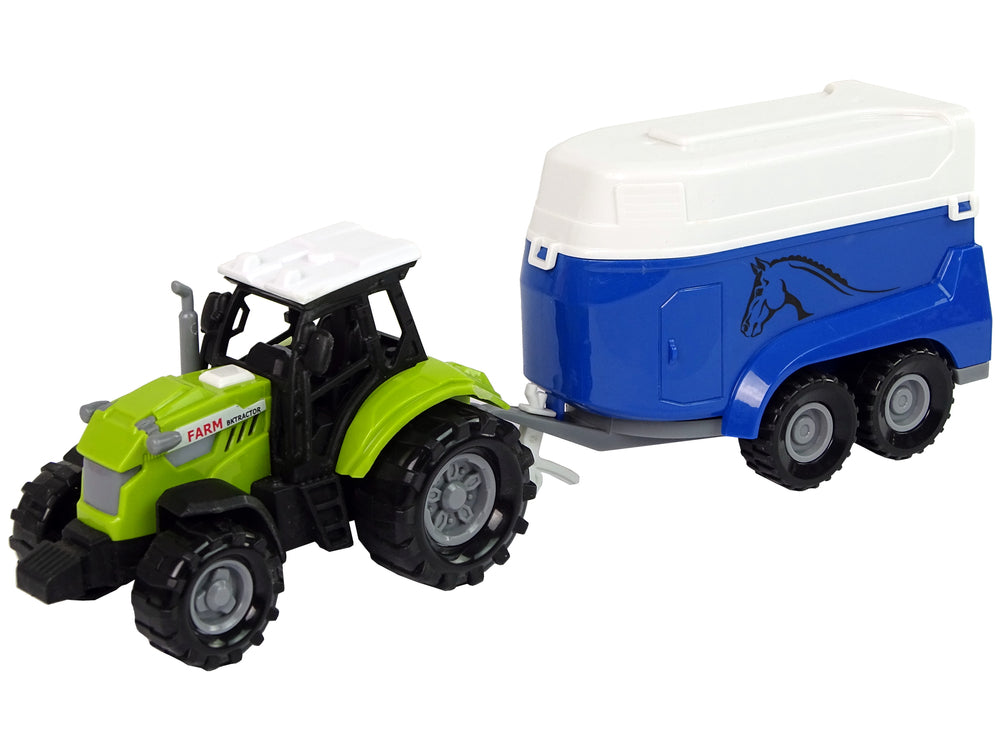 Tractor With Horse Trailer Sound Green Farm