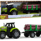 Green Tractor Trailer Logs Wood Farm Sound