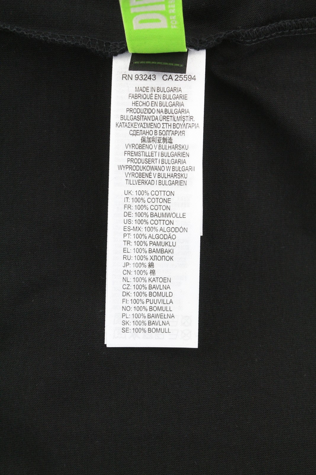 Díosal T-diegos-b82 T-léine dubh Tricot Sín do Chriú Muinchille Gearr