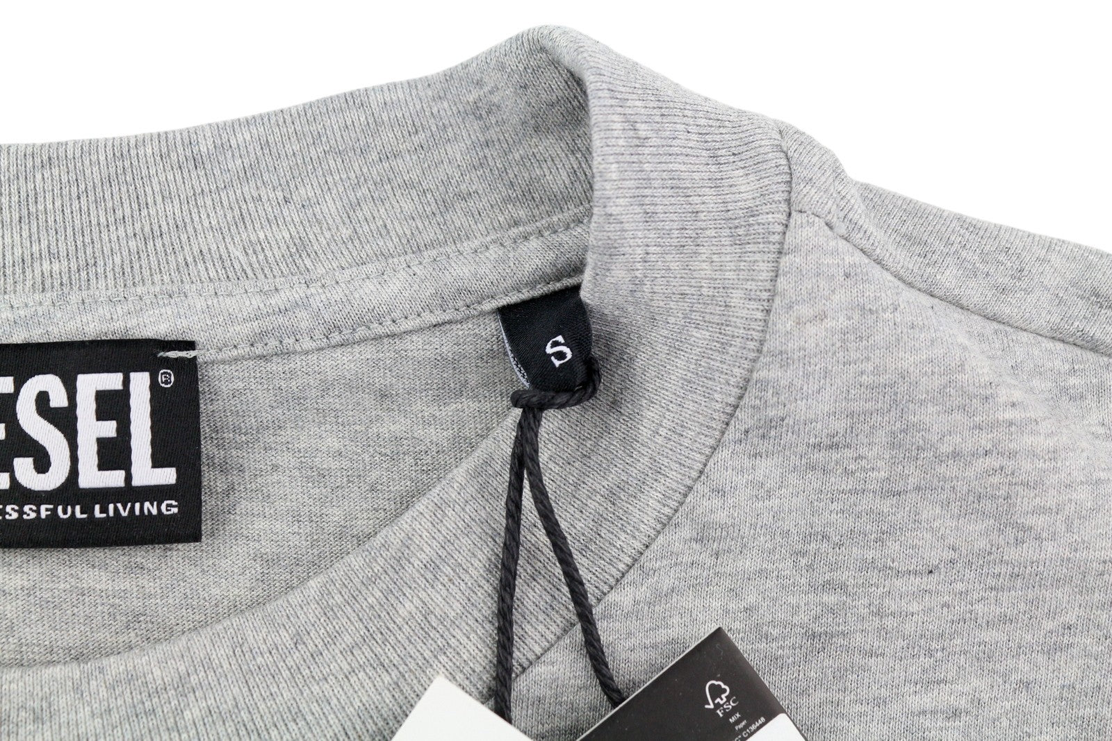 Diesel T-balm-b2 T-shirt hommegris mélange motif surdimensionné