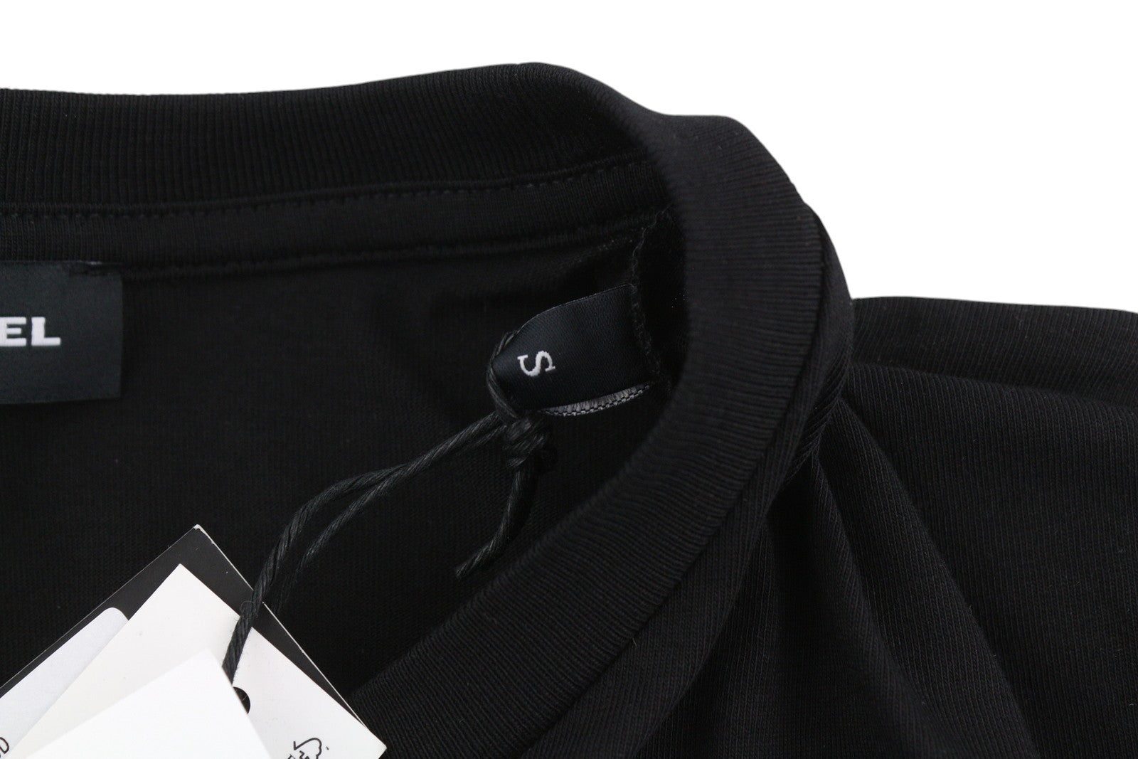 Tricou pentru bărbați Diesel T-diegos-k21, sigla frontală negru Stretch Tricot