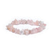 Bracciale Elastico Con Chips Di Quarzo Rosa --confezione Da 5 Pezzi - ±0.7cm