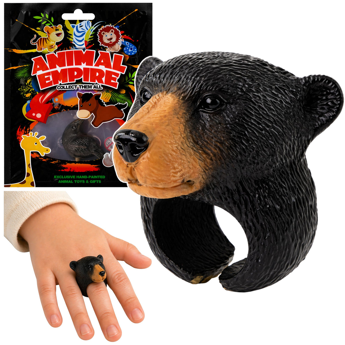 Ring On Hand Educational Animals Bear