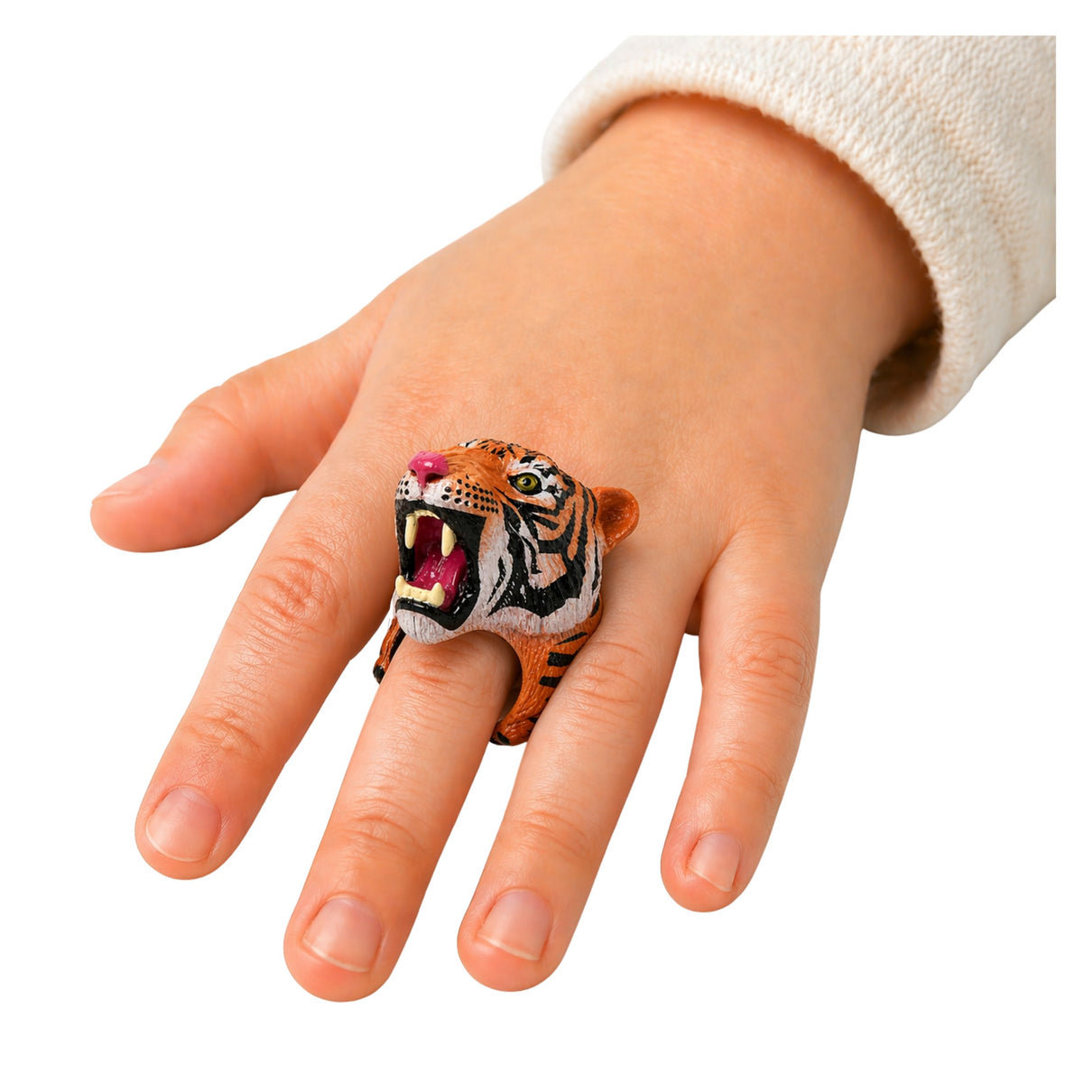Ring On Hand Educational Animals Bengal Tiger