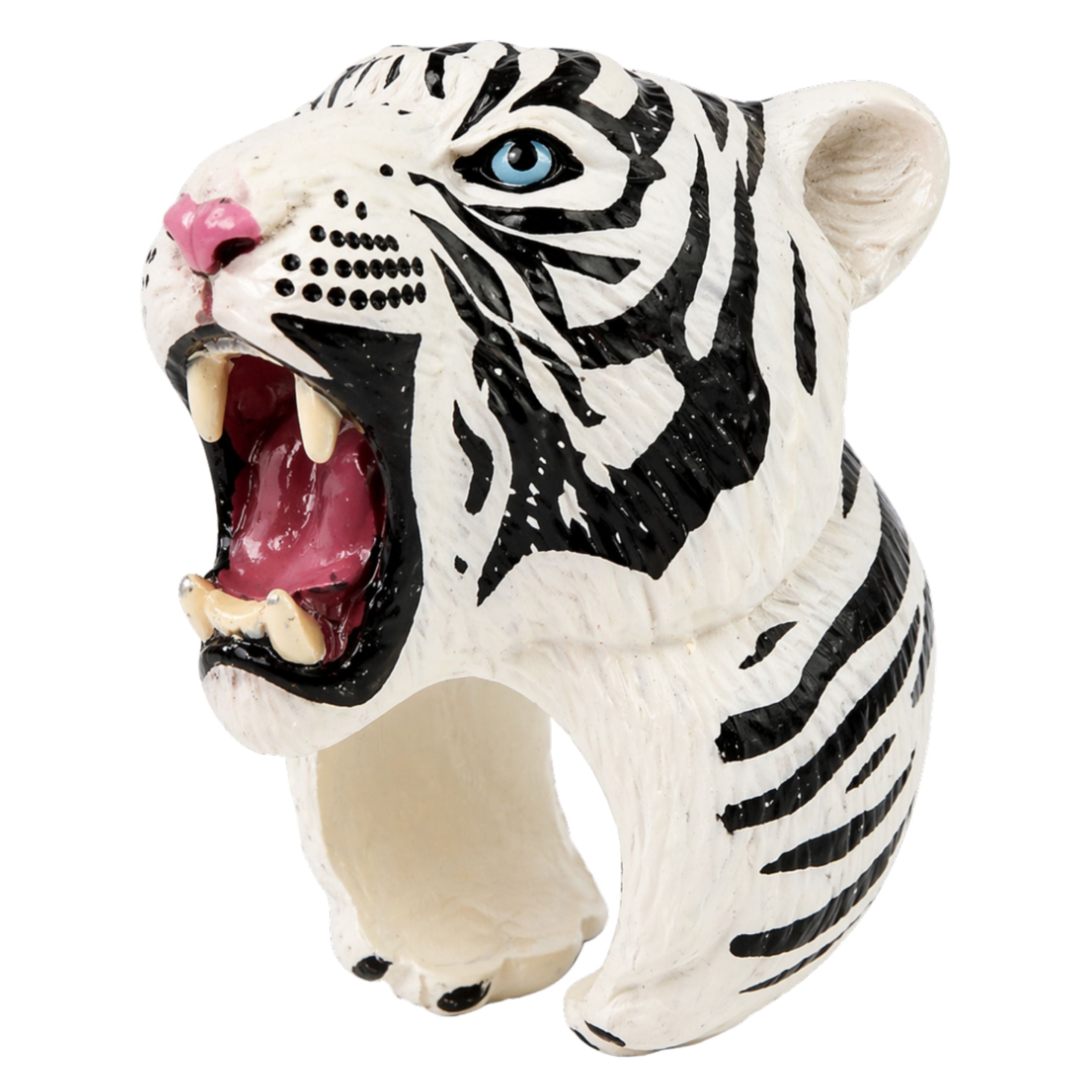 Hand Ring Educational Animals Tiger White