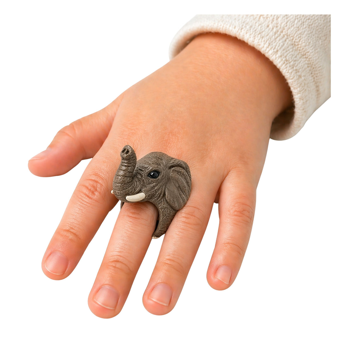 Ring On Hand Educational Animals Elephant