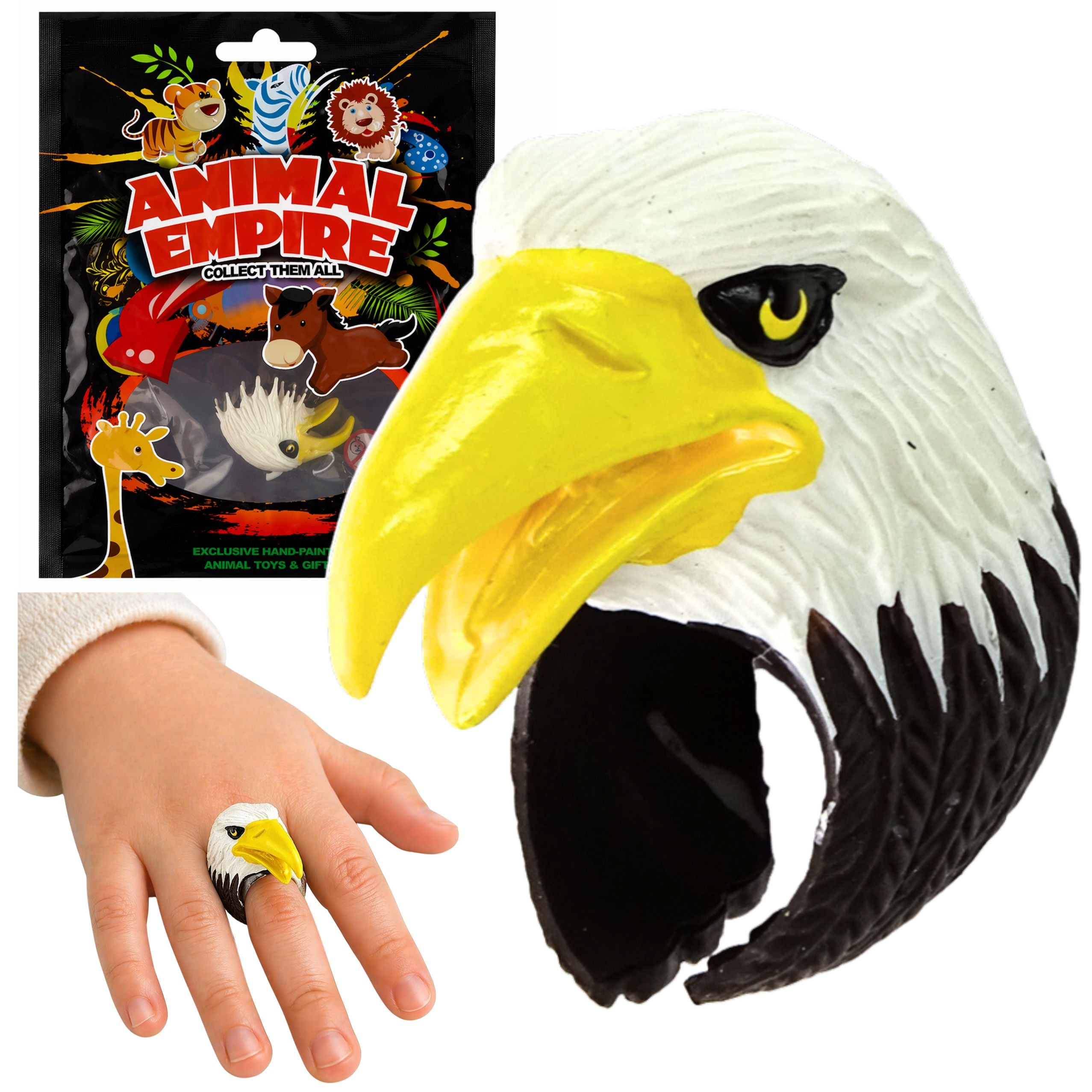 Ring On Hand Educational Animals Eagle