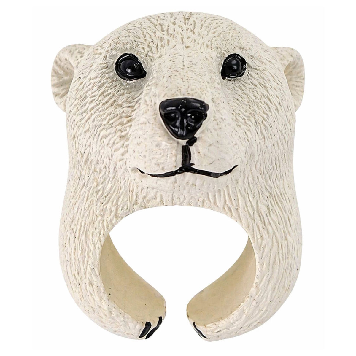 Hand Ring Educational Animals Bear White
