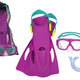 Diving Set Mask Snorkel Fins Pink Bestway 25019