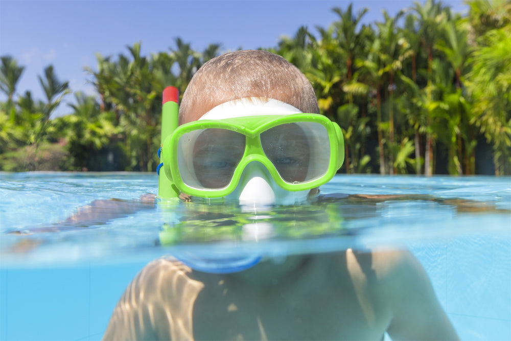 Set Buceo Máscara Snorkel Aletas Verde Bestway 25019