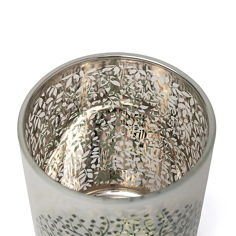 Lysestage Frosted/metallisk Tree Of Life -- 10x125 Cm Sæt med 2 stk - 10x12,5 Cm