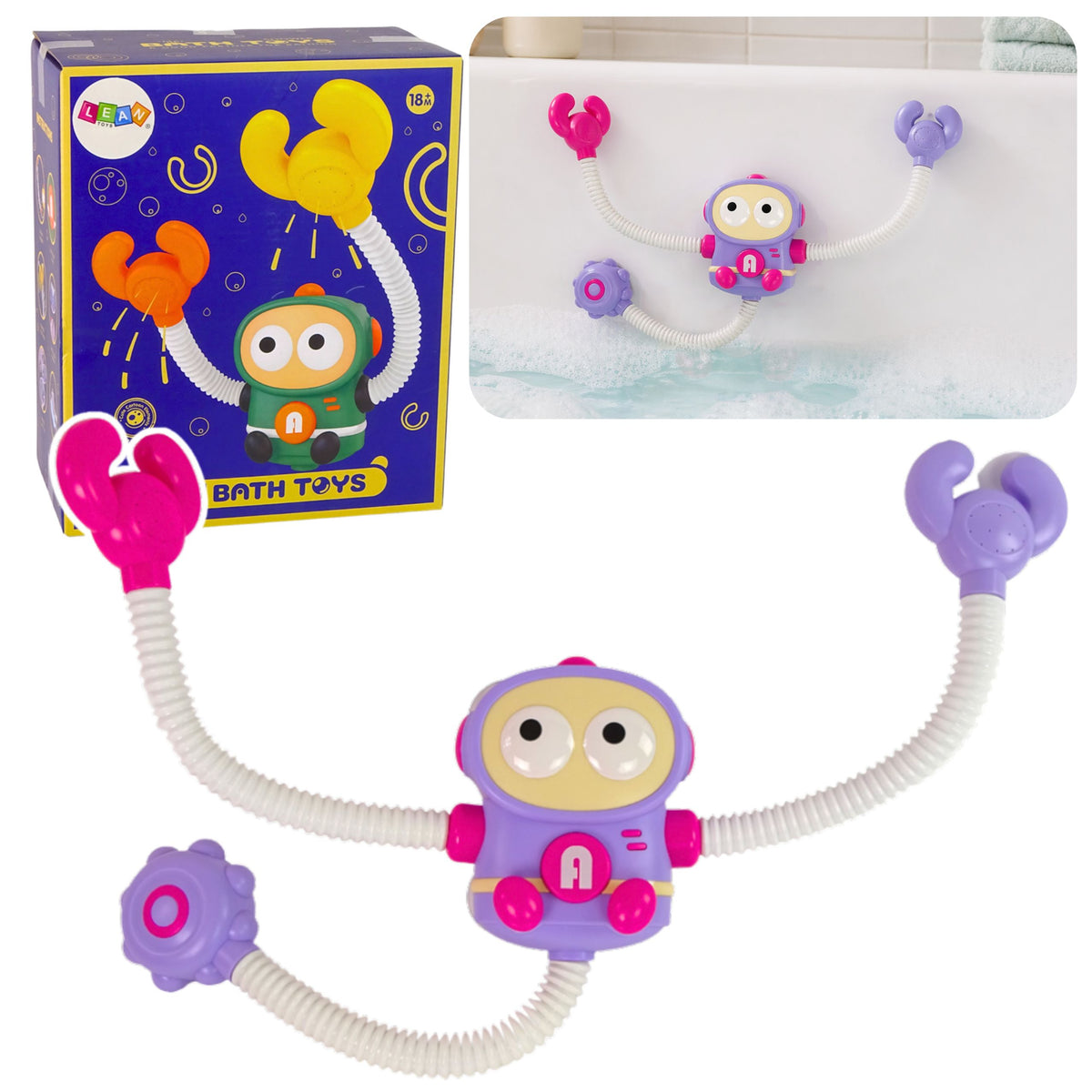 Bathing Water Toy Astronaut Shower With Water Circulation Suction Cups