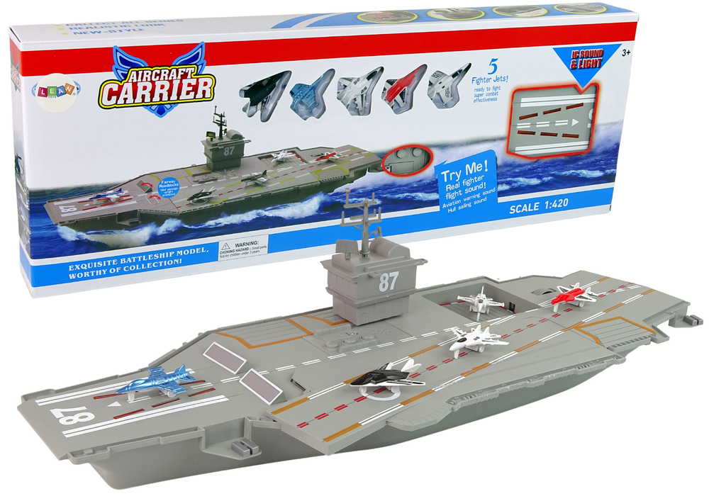 Aircraft Carrier Jets 5 Pcs Sound Lights