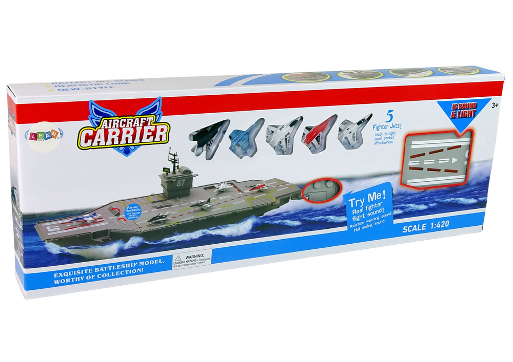 Aircraft Carrier Jets 5 Pcs Sound Lights