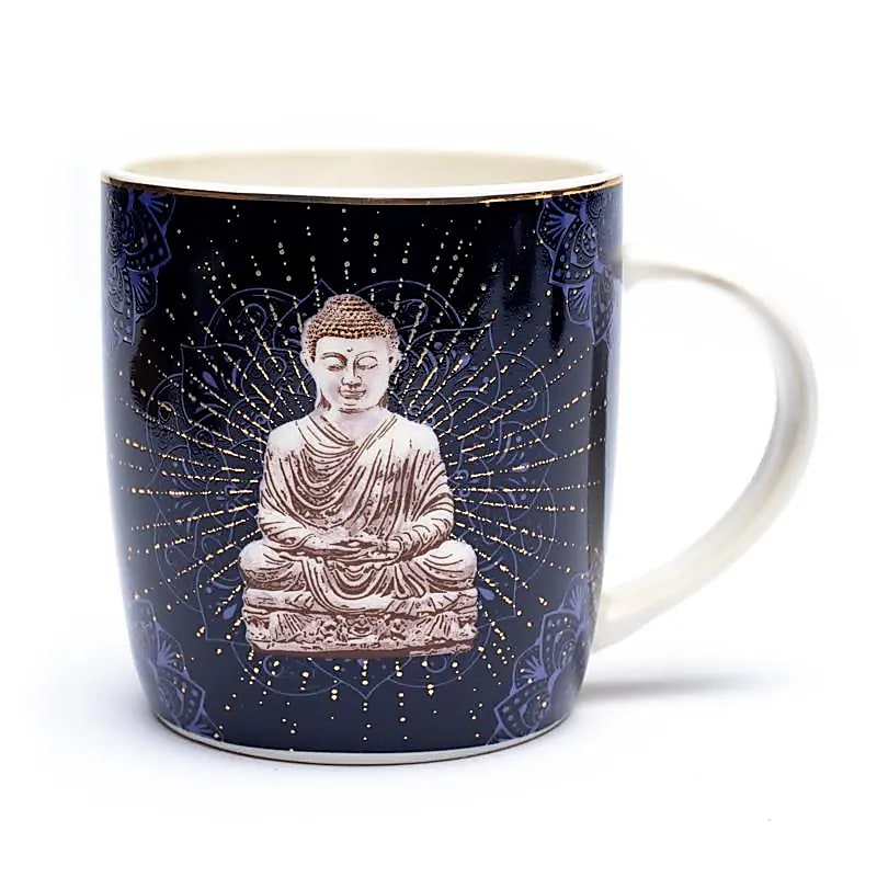 Caneca Infusor de Chá Buda Azul - Pacote de ±400 Ml com 2 Unidades