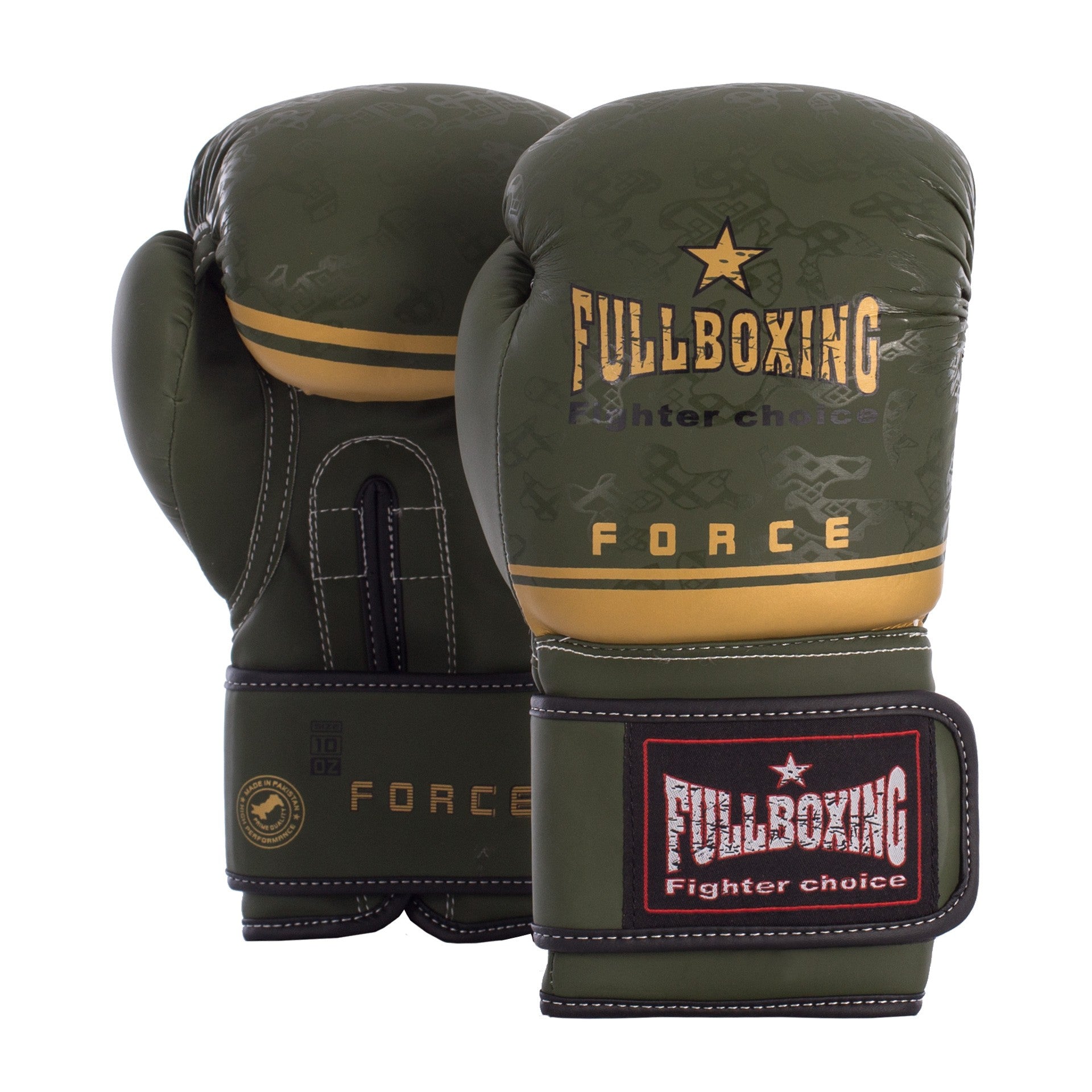 Gants de boxe Fullboxing Force Vert Militar 10 Oz