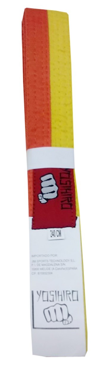 Övkarate/judo Yosihiro 100% pamut Amarillo/Naranja JUNIOR
