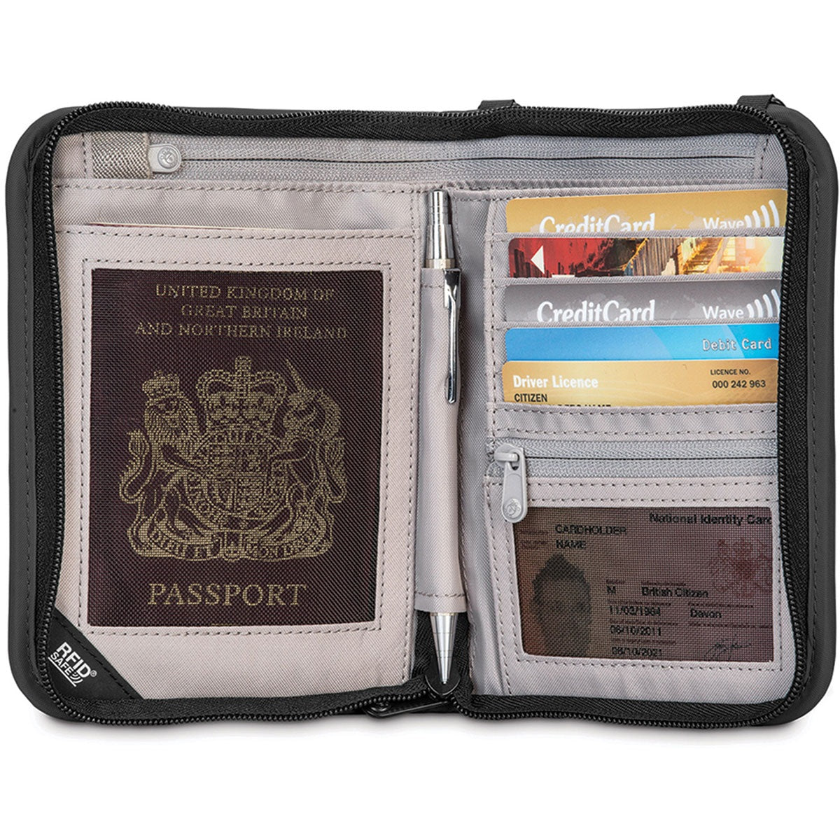 Pacsafe Rfidsafe V150 Organizer Black