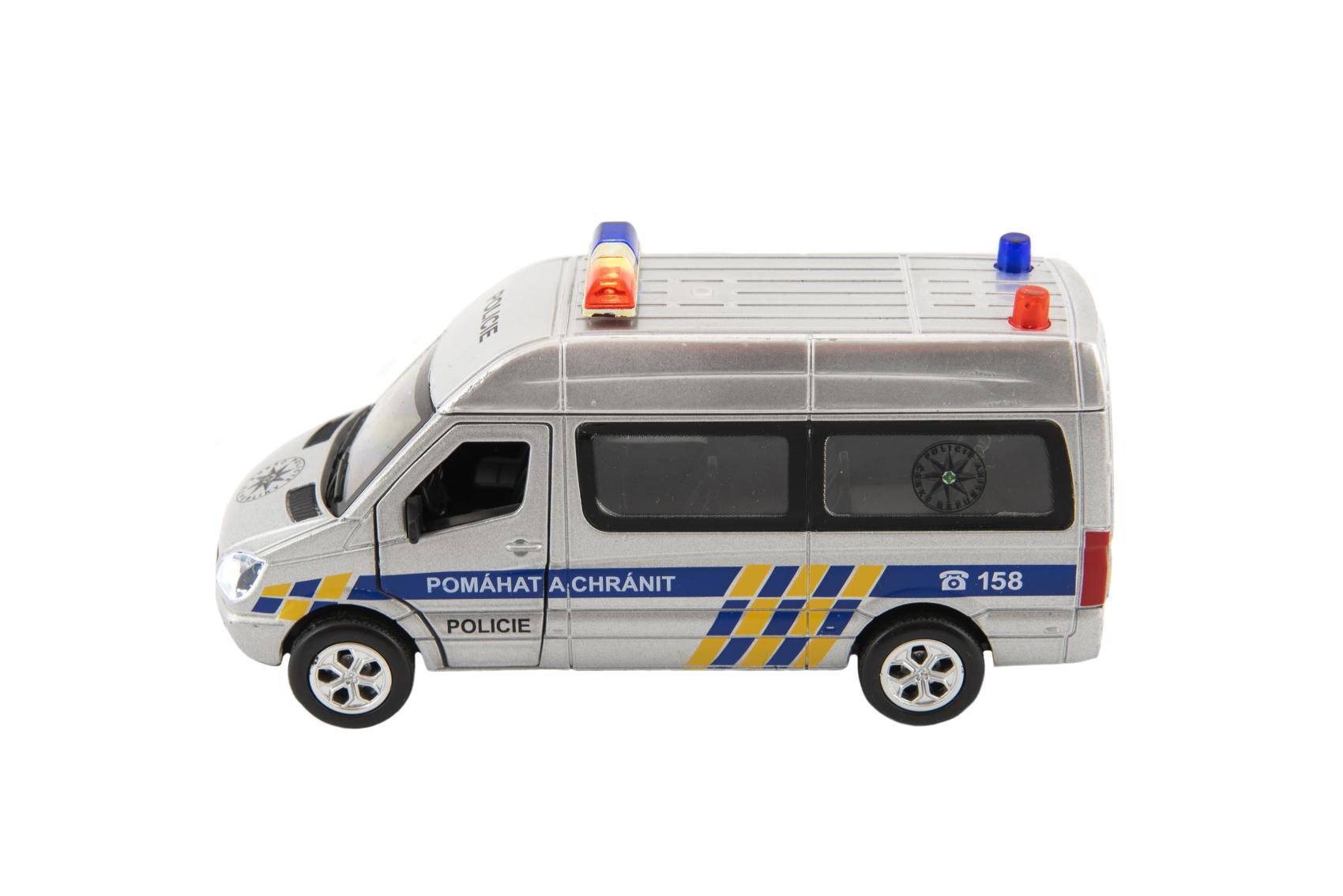 Policajné auto kovové 15cm