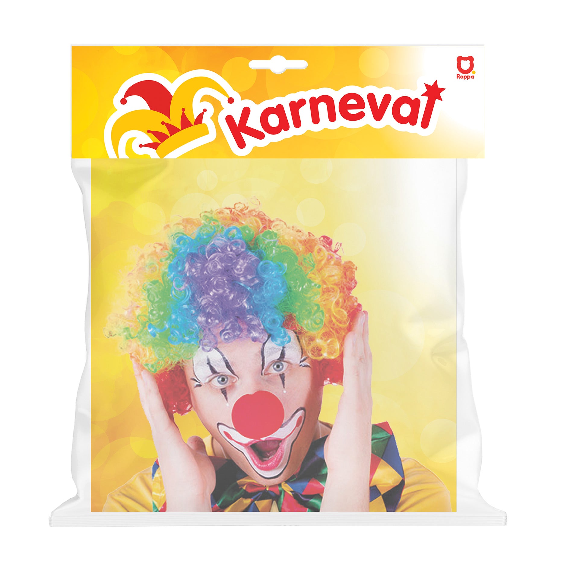 Perucă de clovn colorată pentru adulți
