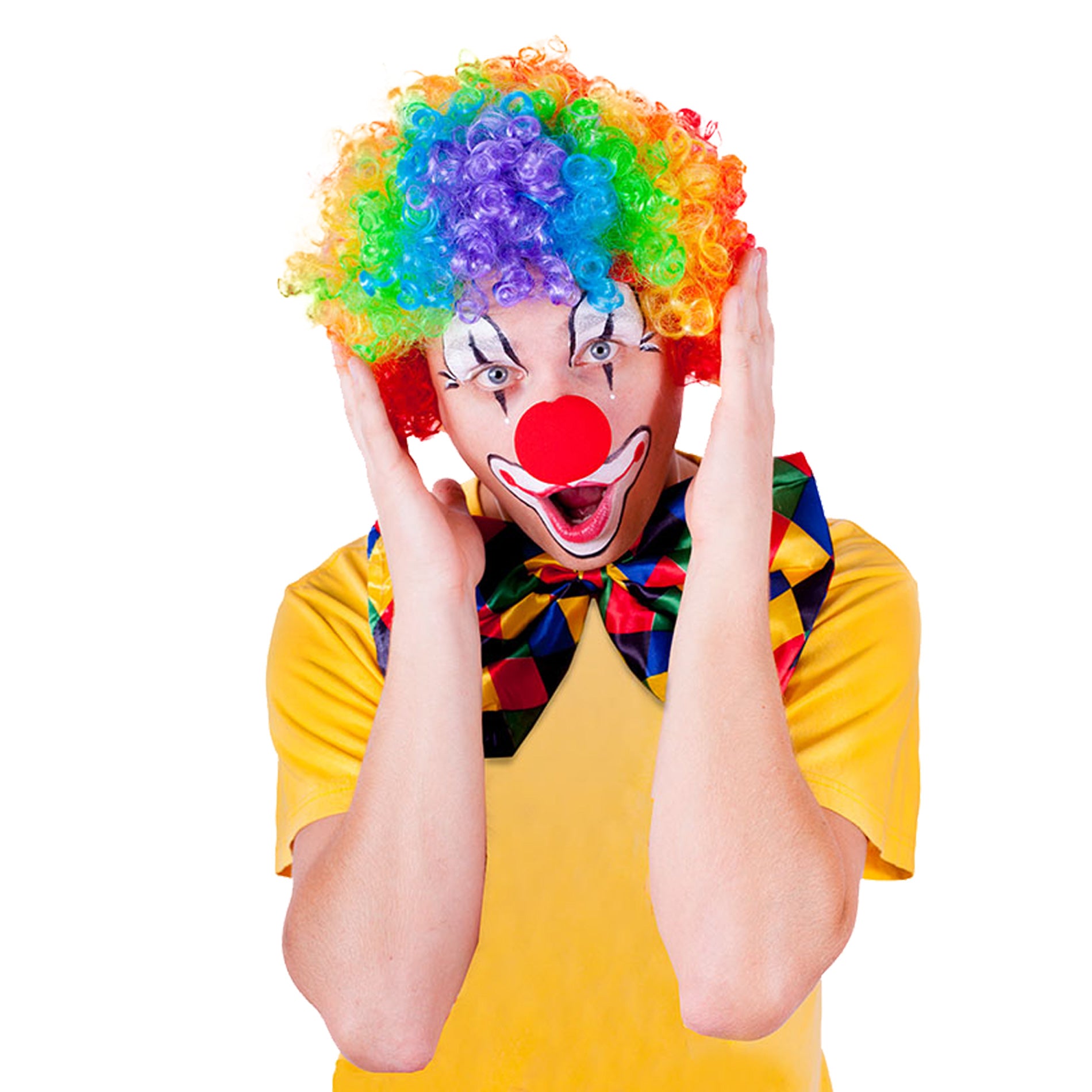 Perucă de clovn colorată pentru adulți