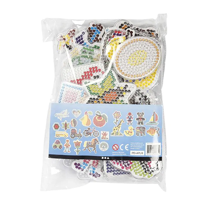 Conjunto de 24 placas de base com contas para passar a ferro