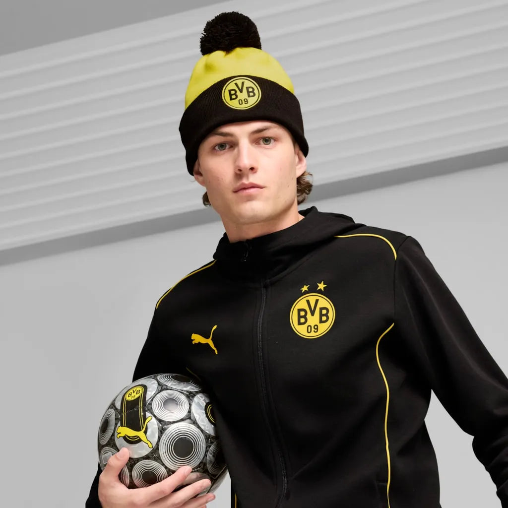 Cap Puma Bvb Borussia Dortmund Ess Pom Beanie Geel Aosach