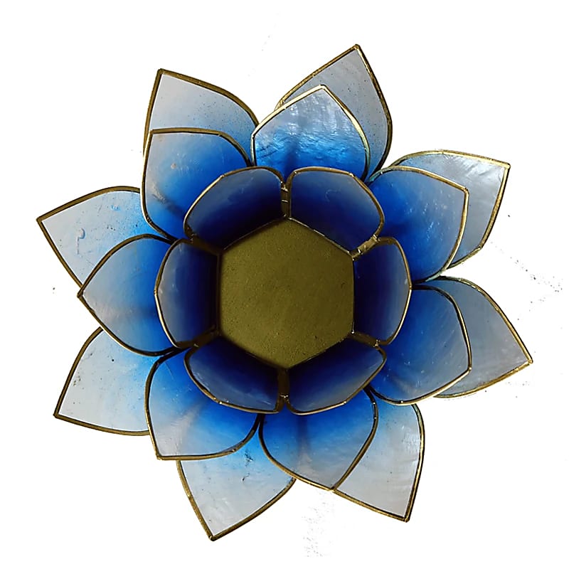 Lotus Atmospheric világoskék/fehér arany szegély - 13,5 cm
