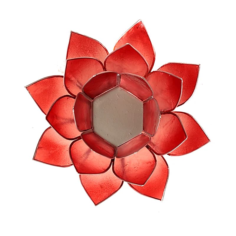 Lotus Atmospheric Light Silver Trim Růžová/červená - 13,5 cm