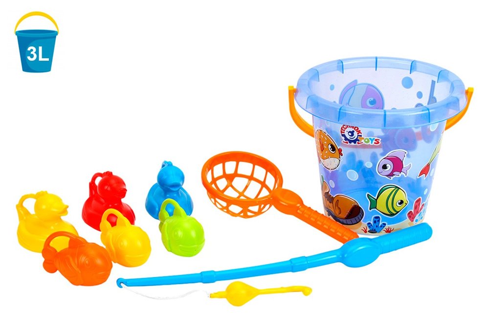 Set da pesca. Secchio. Asta. Sabbiera 7624