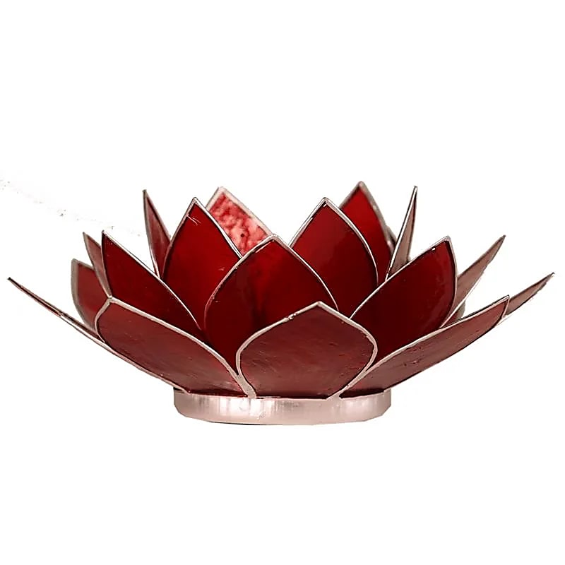 Lotus Atmospheric Light Chakra 1 Red Silver Trim - 13,5 Cm