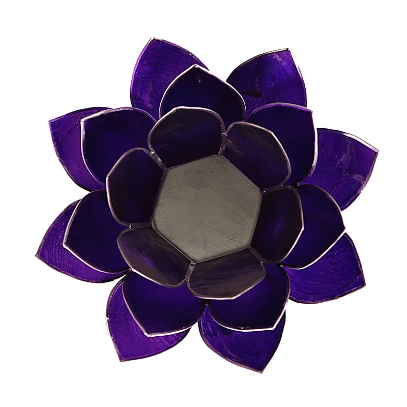 Lotus Atmospheric Light 7 Chakra Violet Argintiu Trim - 13,5 Cm