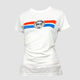 Camiseta Manga Corta Miler Mujer Iffley Road Tejido Dry Sublimación Blanco