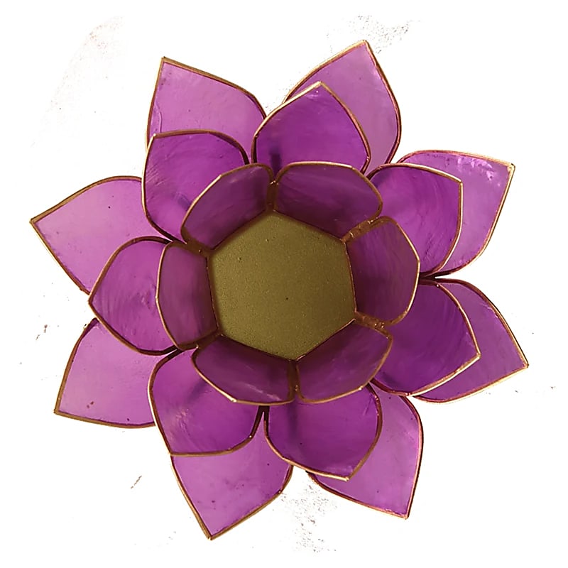 Ozdoba Lotus Atmospheric Light Lilac Gold - 13,5 cm