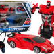 Robot samochodowy 2w1 pilot zdalnego sterowania R/c zdalnie sterowany czerwony