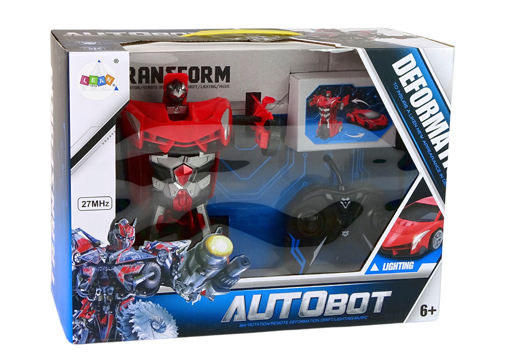 Car Robot 2in1 Remote Control R/c Remote Controlled Red