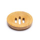 Portasapone Rotondo In Bambù - Set Da 4 Pezzi - 8 Cm