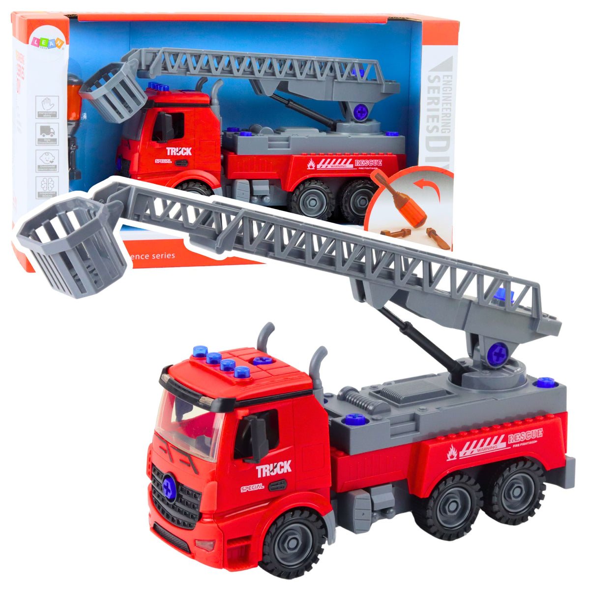 Fire Department Truck Diy Screwdriver Red
