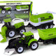 Farm Vehicle Set Tractor Harvester Tanker Semi-trailer