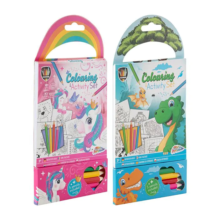 Coloring And Puzzle Book With Pencils