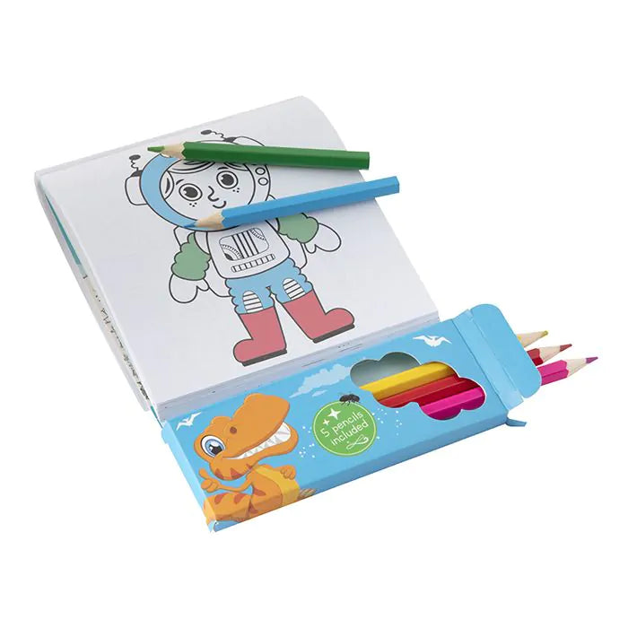 Coloring And Puzzle Book With Pencils