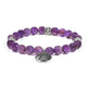 Mala/Armband Amethyst Elastisch mit Buddha – Packung mit 2 Stück – 0,8 cm