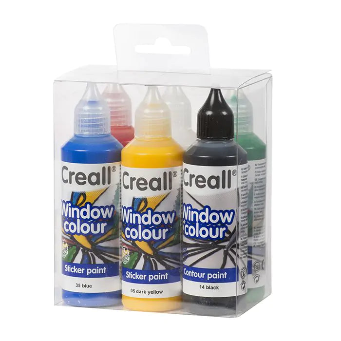 Creall Комплект боя за цветни стикери за прозорци Creall