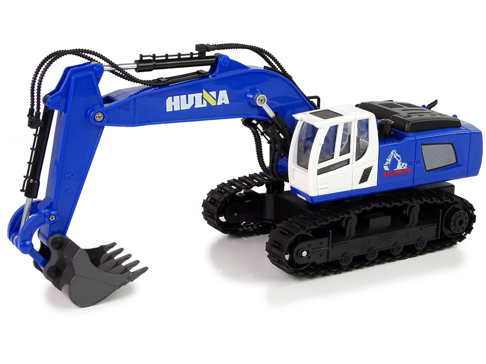 Caterpillar Excavator Pilot R/c Remote Controlled Metal Parts Blue