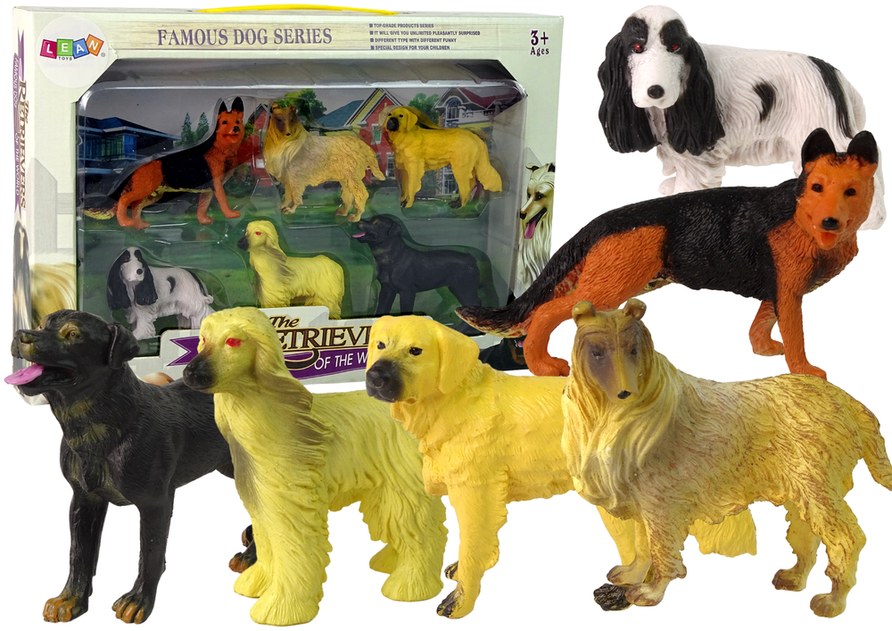 Set Of 6 Figures Purebred Dogs Famous Dog Of The World